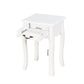 White Living Room Floor-standing Storage Table with a Drawer, 4 Curved Legs FredCo