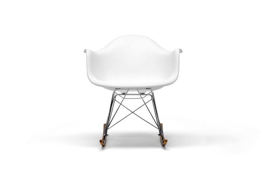 White Plastic Rocking Chair FredCo
