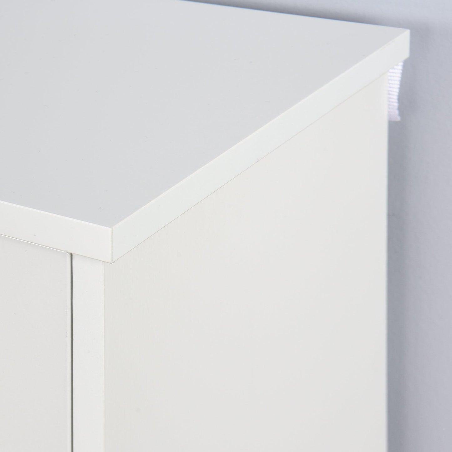 White Shoe Storage Cabinet with 3 Flip Doors 20.94x9.45x43.11 inch FredCo