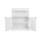 White Shutter Door Bathroom Cabinet 31" High FredCo