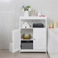 White Shutter Door Bathroom Cabinet 31" High FredCo