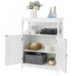 White Shutter Door Bathroom Cabinet 31" High FredCo
