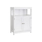White Shutter Door Bathroom Cabinet 31" High FredCo