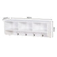 White Wall Mounted Coat Rack with 4 Dual Hook FredCo