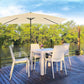 Wide Canopy Patio Umbrella Beige FredCo