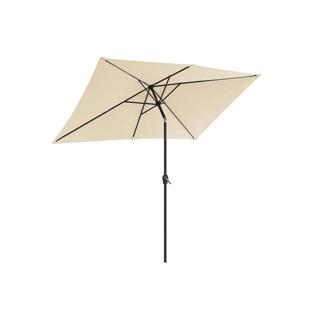 Wide Canopy Patio Umbrella Beige FredCo