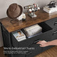 Wide Storage Dresser with 6 Drawers, Rustic Brown FredCo