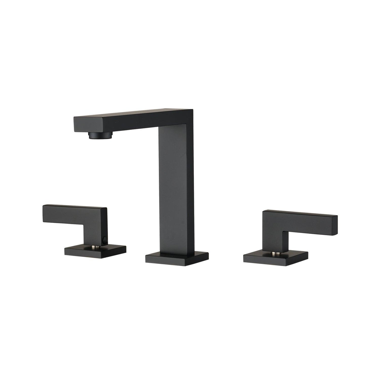 Widespread 2-Handle High-Arc Bathroom Faucet Matte Black FredCo