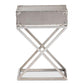 William Modern French Industrial Silver Metal 1-Drawer Nightstand FredCo