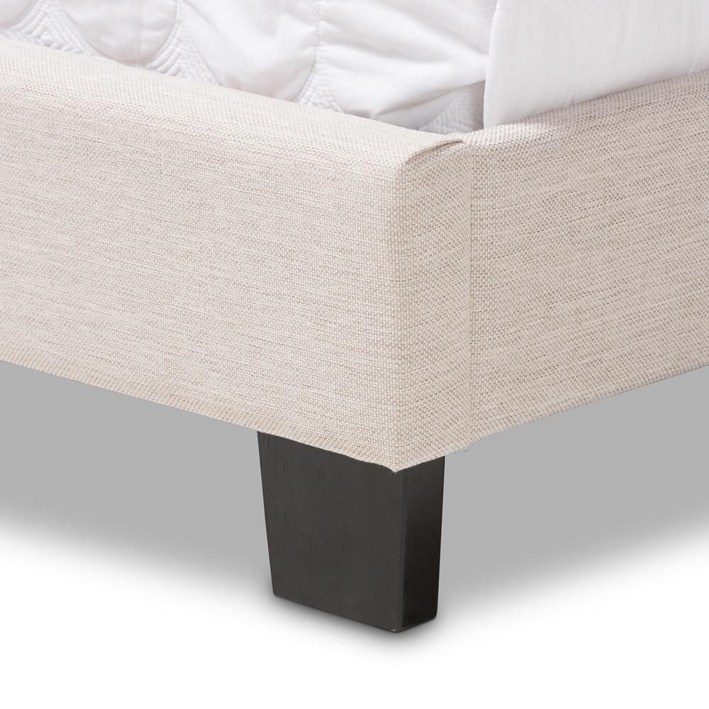 Willis Modern and Contemporary Light Beige Fabric Upholstered Full Size Bed FredCo
