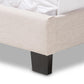 Willis Modern and Contemporary Light Beige Fabric Upholstered Full Size Bed FredCo