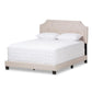Willis Modern and Contemporary Light Beige Fabric Upholstered Full Size Bed FredCo