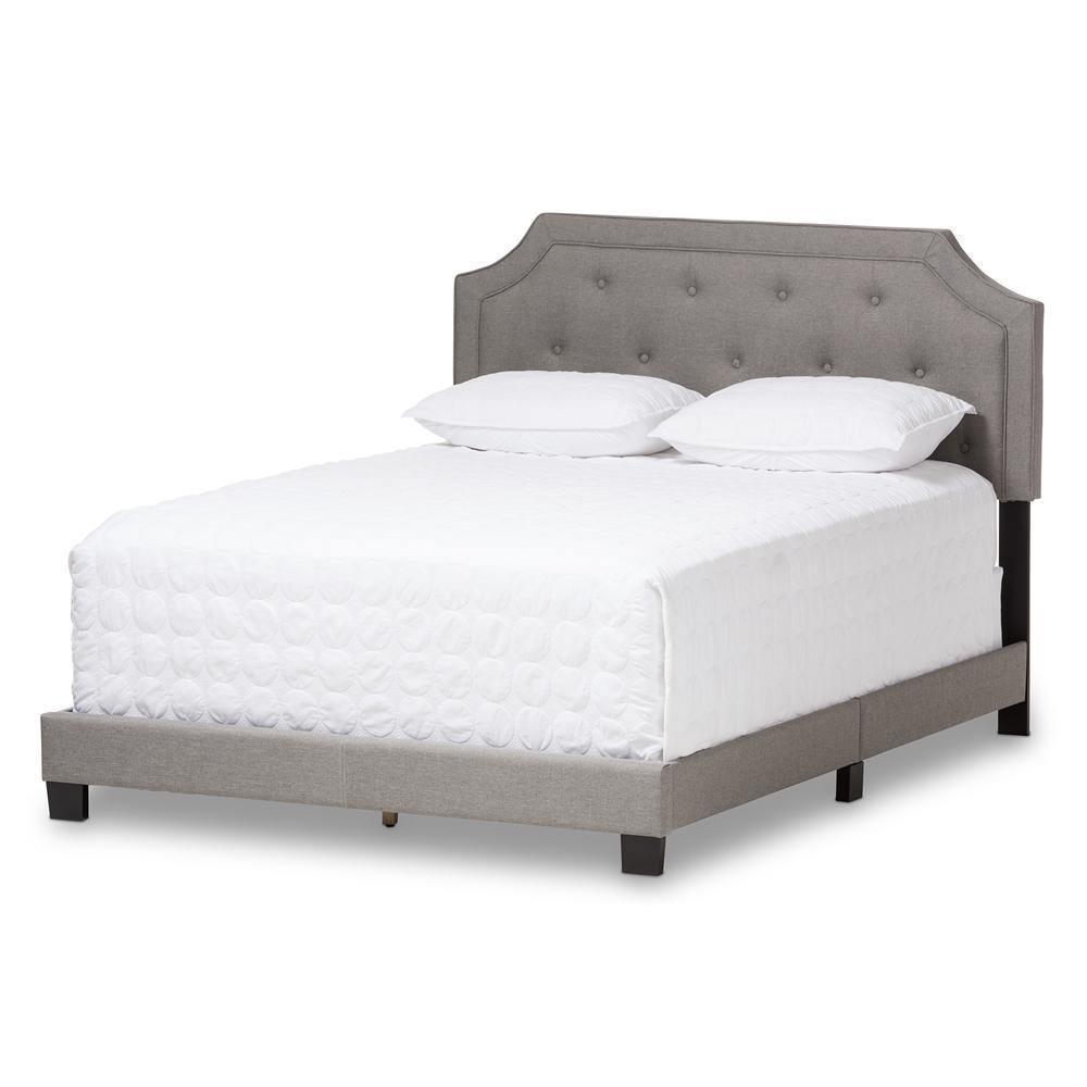 Willis Modern and Contemporary Light Grey Fabric Upholstered Queen Size Bed FredCo