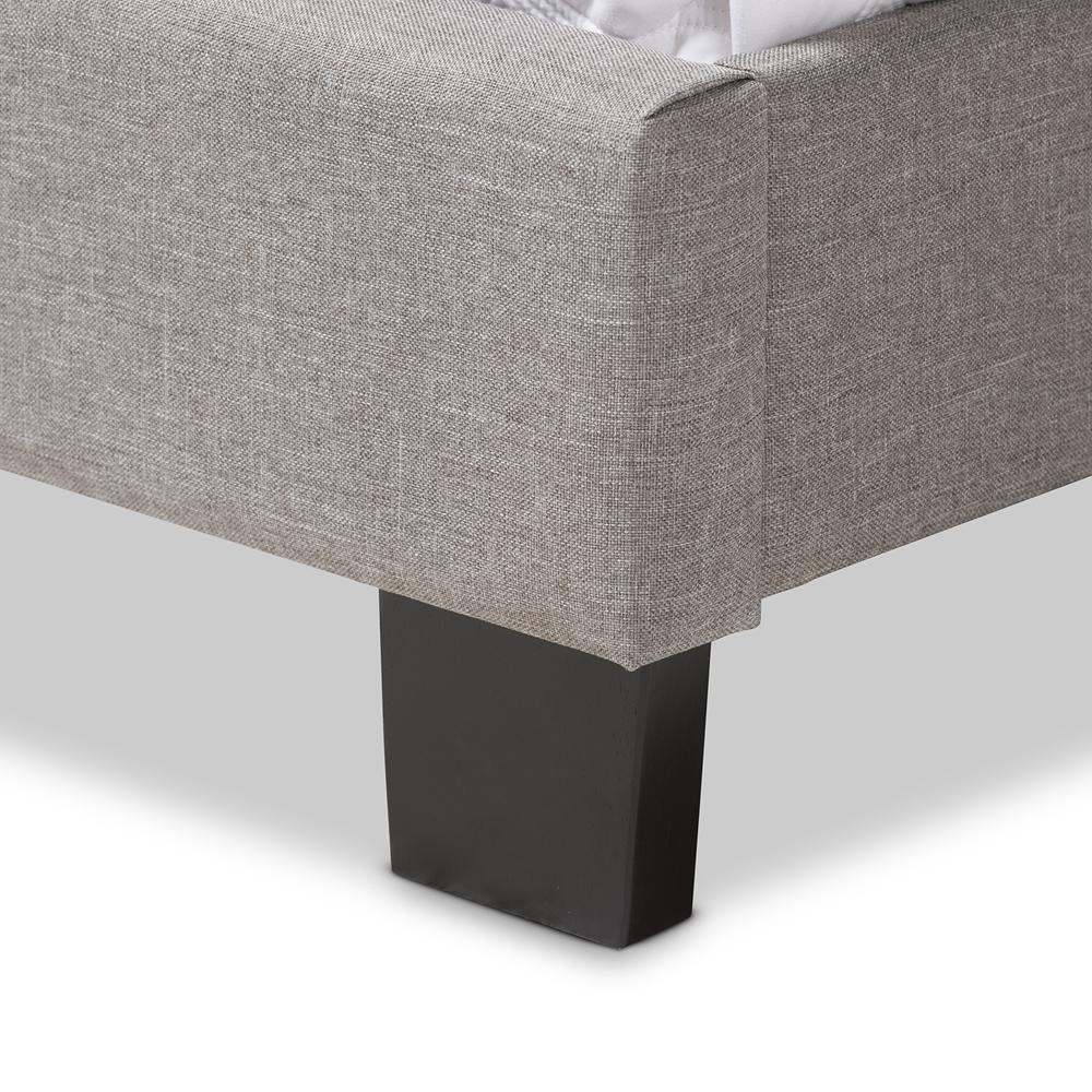 Willis Modern and Contemporary Light Grey Fabric Upholstered Queen Size Bed FredCo