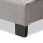 Willis Modern and Contemporary Light Grey Fabric Upholstered Queen Size Bed FredCo