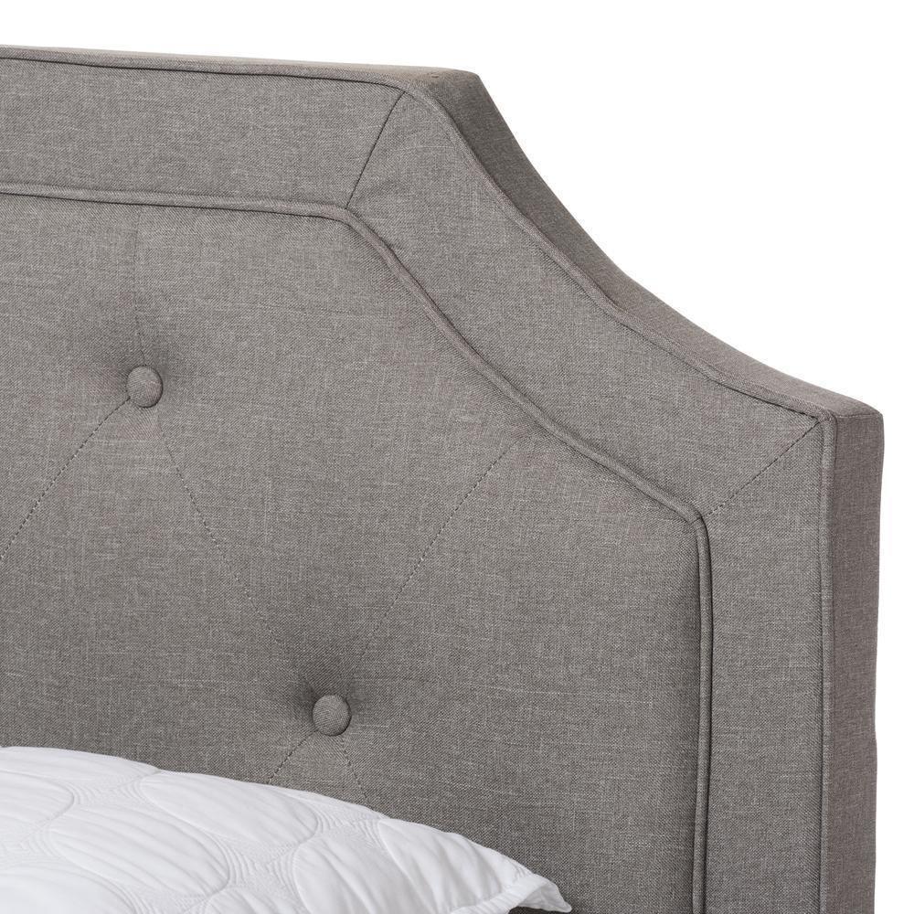 Willis Modern and Contemporary Light Grey Fabric Upholstered Queen Size Bed FredCo