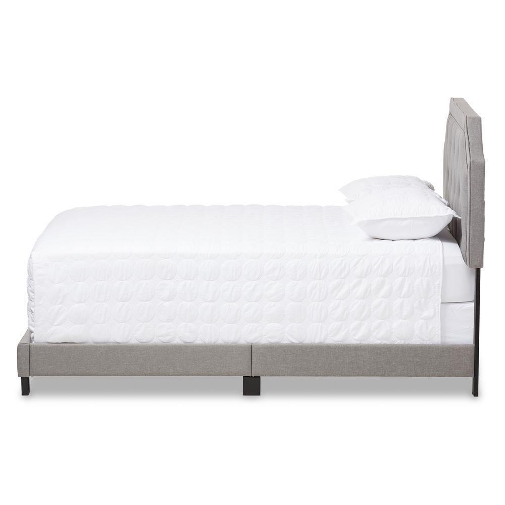 Willis Modern and Contemporary Light Grey Fabric Upholstered Queen Size Bed FredCo
