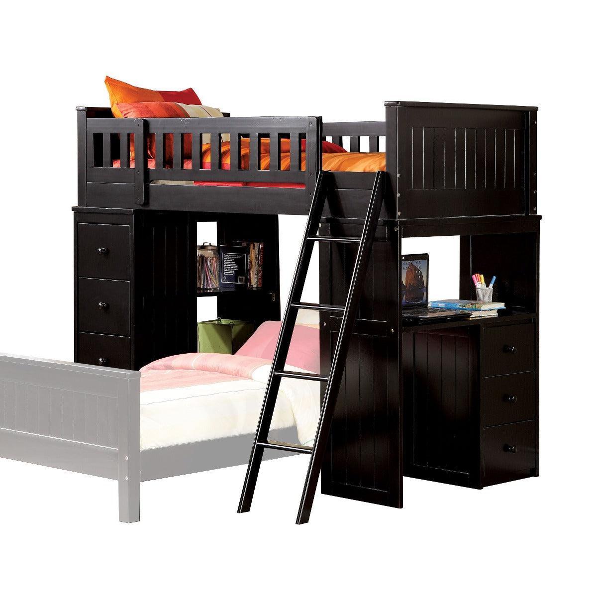 Willoughby Loft Bed, Black FredCo