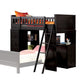 Willoughby Loft Bed, Black FredCo