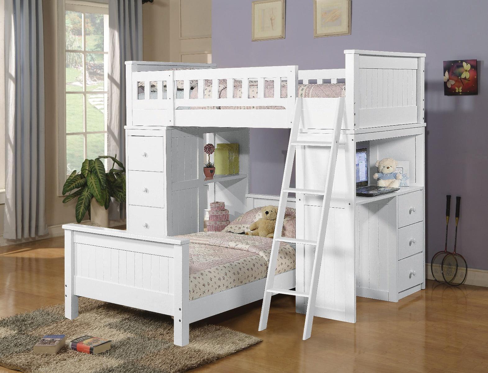 Willoughby Loft Bed, White FredCo