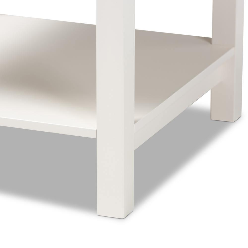 Willow Modern Transitional White Finished 2-Drawer Wood Nightstand FredCo