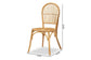 Wina Modern Bohemian Natural Brown Rattan 2-Piece Dining Chair Set FredCo
