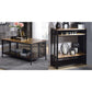 Winam Coffee Table Antique Oak & Black FredCo