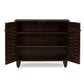 Winda Modern and Contemporary 2-Door Dark Brown Wooden Entryway Shoes Storage Cabinet FredCo