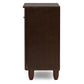 Winda Modern and Contemporary 2-Door Dark Brown Wooden Entryway Shoes Storage Cabinet FredCo
