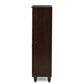 Winda Modern and Contemporary 4-Door Dark Brown Wooden Entryway Shoes Storage Cabinet FredCo