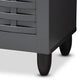 Winda Modern and Contemporary Dark Gray 3-Door Wooden Entryway Shoe Storage Cabinet FredCo