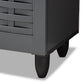Winda Modern and Contemporary Dark Gray 4-Door Wooden Entryway Shoe Storage Cabinet FredCo