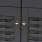 Winda Modern and Contemporary Dark Gray 4-Door Wooden Entryway Shoe Storage Cabinet FredCo