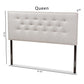 Windsor Modern and Contemporary Greyish Beige Fabric Upholstered Queen Size Headboard FredCo