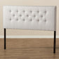 Windsor Modern and Contemporary Greyish Beige Fabric Upholstered Queen Size Headboard FredCo