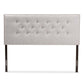 Windsor Modern and Contemporary Greyish Beige Fabric Upholstered Queen Size Headboard FredCo