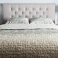 Windsor Modern and Contemporary Greyish Beige Fabric Upholstered Queen Size Headboard FredCo
