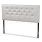 Windsor Modern and Contemporary Greyish Beige Fabric Upholstered Queen Size Headboard FredCo