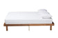 Winston Mid-Century Modern Walnut Brown Finished Wood Full Size Platform Bed frame FredCo