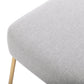 Wire Metal Frame Slipper Chair, Armless Accent Chair Grey Linen PP286825AAG FredCo