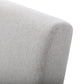 Wire Metal Frame Slipper Chair, Armless Accent Chair Grey Linen PP286825AAG FredCo