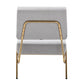 Wire Metal Frame Slipper Chair, Armless Accent Chair Grey Linen PP286825AAG FredCo