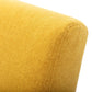 Wire Metal Frame Slipper Chair, Armless Accent Chair Lounge Chair Yellow Linen FredCo