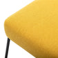 Wire Metal Frame Slipper Chair, Armless Accent Chair Lounge Chair Yellow Linen FredCo