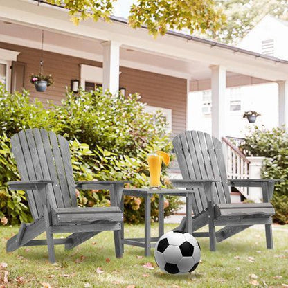 Wood Lounge Patio Chair Outdoor Wooden Folding Adirondack Chair Set of 2 Solid Cedar FredCo