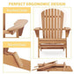 Wood Lounge Patio Chair Outdoor Wooden Folding Adirondack Chair Set of 2 Solid Cedar FredCo