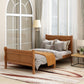Wood Platform Bed Twin Bed Frame Mattress Foundation Sleigh Bed with Headboard FredCo
