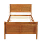 Wood Platform Bed Twin Bed Frame Mattress Foundation Sleigh Bed with Headboard FredCo