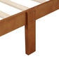 Wood Platform Bed Twin Bed Frame Mattress Foundation Sleigh Bed with Headboard FredCo