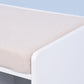 Wooden Entryway Shoe Cabinet Living Room Storage Bench with White Cushion FredCo